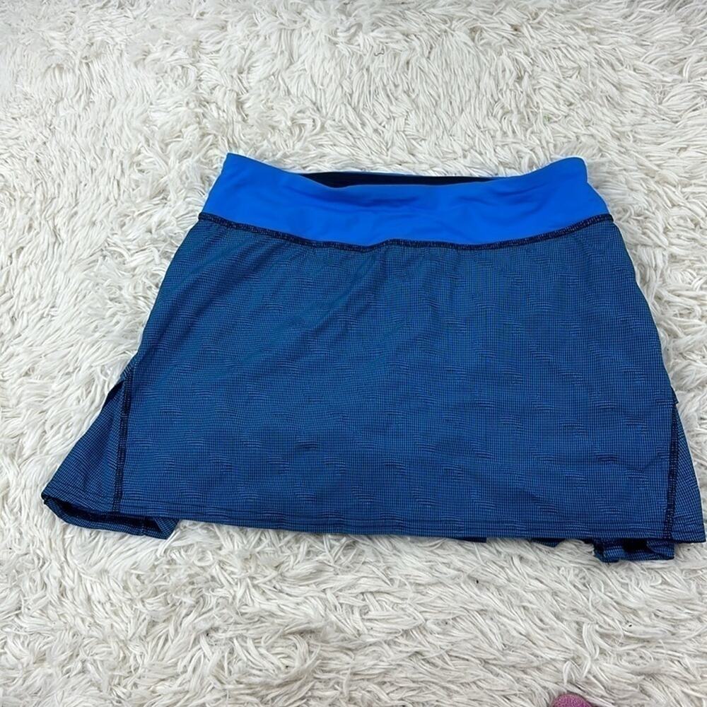 Lululemon Run: Pace Setter Skirt (tall) Cornflower / Black / Cornflower